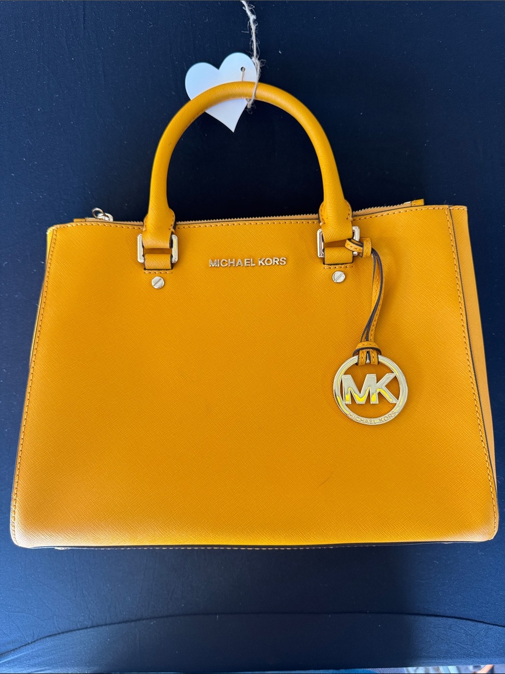 Michael Kors Yellow Saffiano Leather Satchel